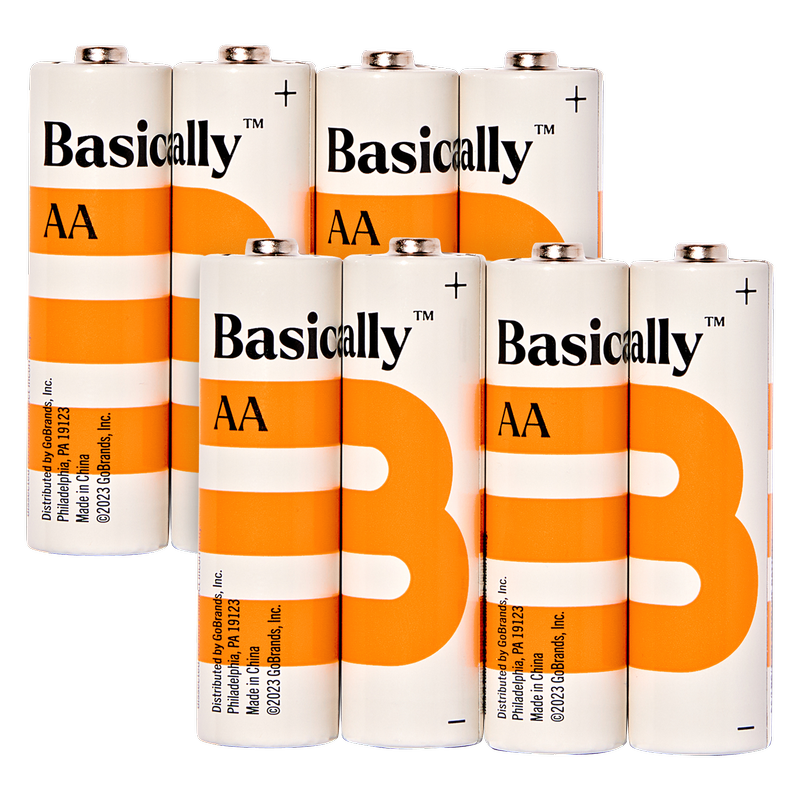Basically 8ct AA Alkaline Batteries