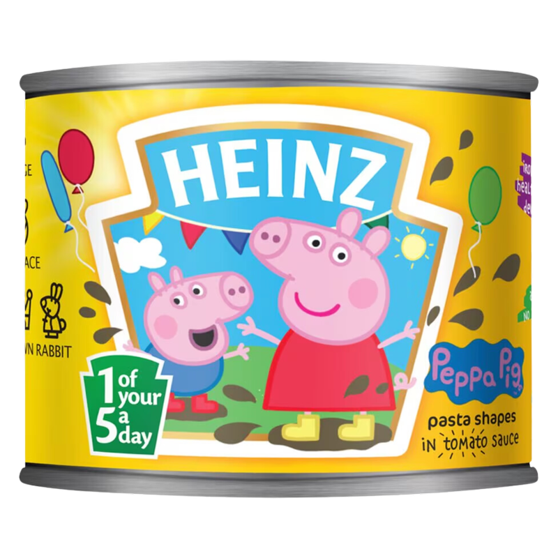 Heinz Peppa Pig Pasta Shapes in Tomato Sauce, 205g