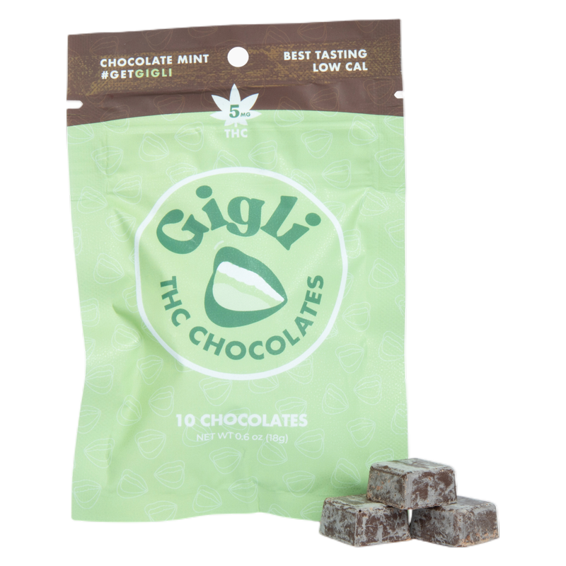 Gigli THC-Infused Mint Chocolate 5 mg THC, 10ct.