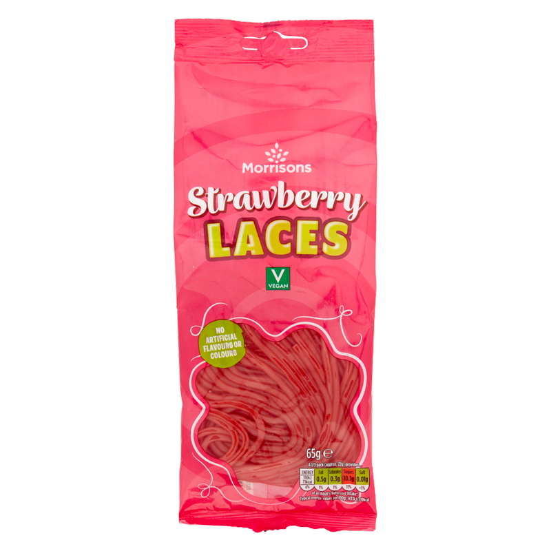 Morrisons Strawberry Laces, 65g