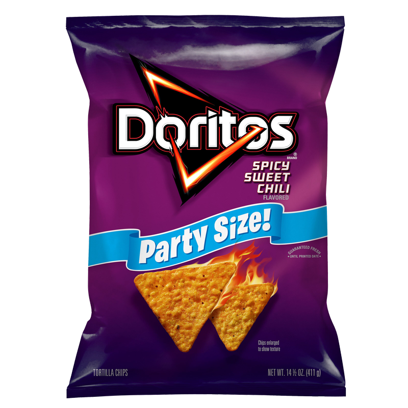 Doritos Spicy Sweet Chili Tortilla Chips Party Size 14.5 oz
