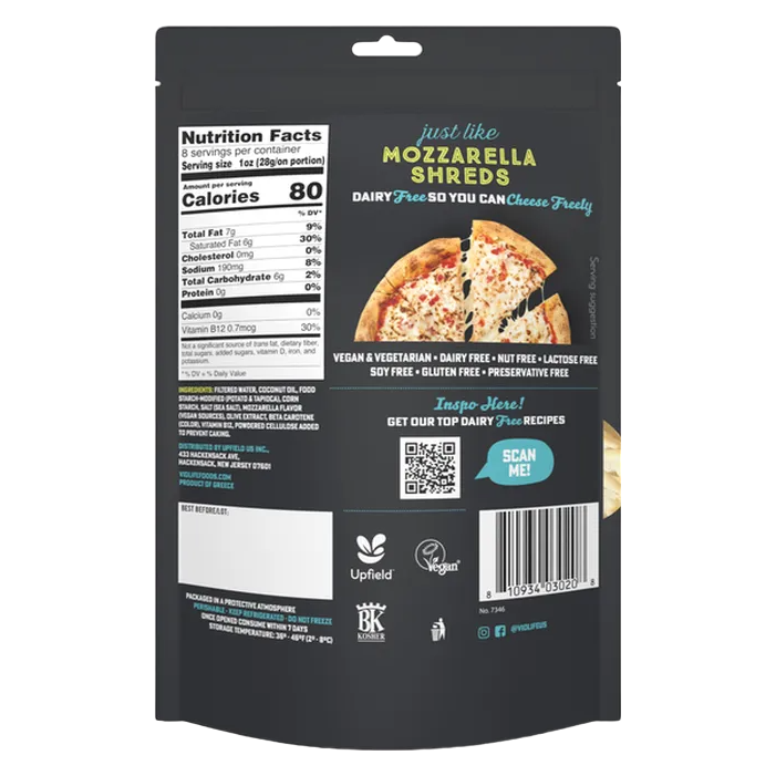 Violife Mozzarella Shredded Non-dairy Cheese - 8oz