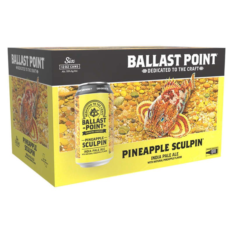 Ballast Point Brewing Co. Pineapple Sculpin IPA 6pk 12oz Can 