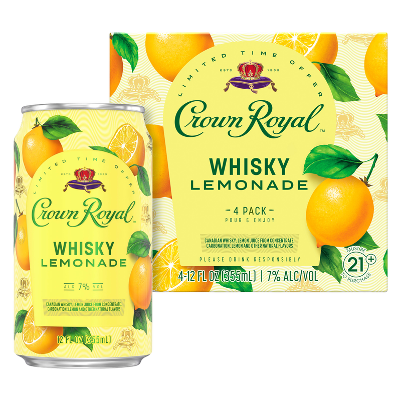 Crown Royal Whisky Lemonade Cocktail 4pk 12oz 7% ABV