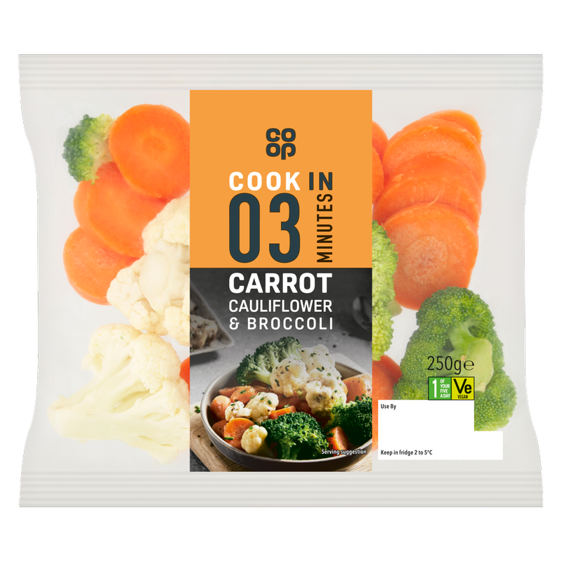 Co-op Carrot Cauliflower & Broccoli, 250g