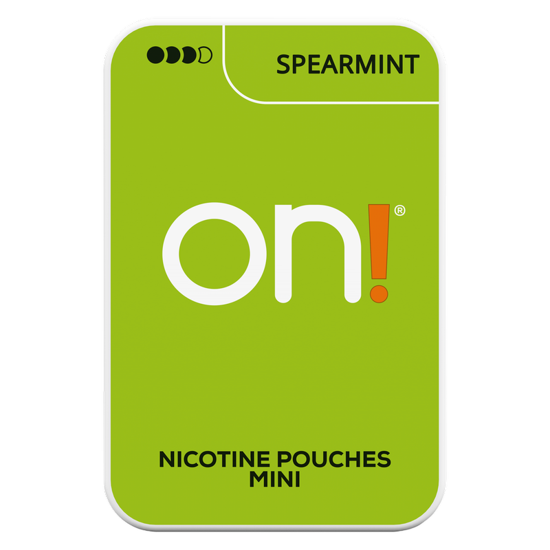 On! Spearmint Mini Nicotine Pouches 6mg, 6.4g