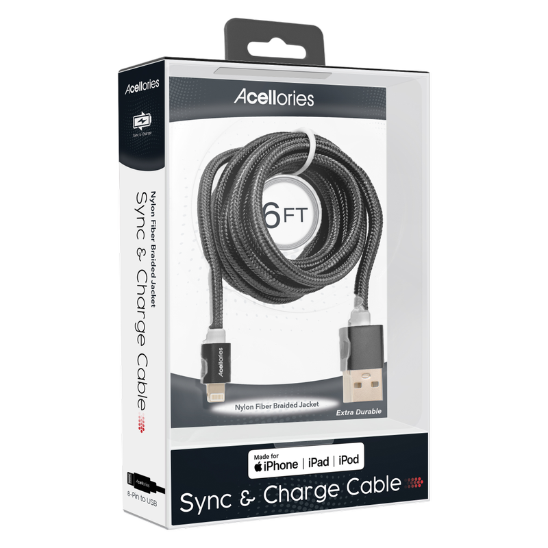 Braided Lightning to USB-A Charging Cable