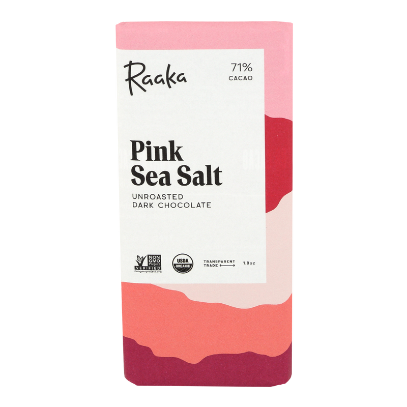 Raaka Pink Sea Salt Chocolate Bar 1.8oz