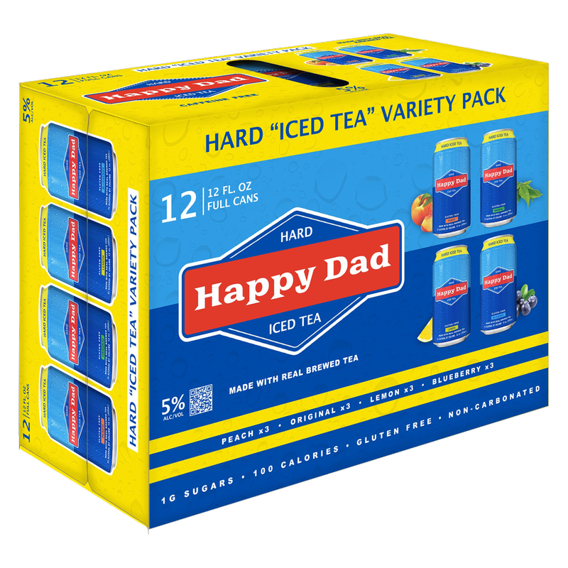Happy Dad Hard Tea Variety Pack 12pk 12oz Can 5% ABV