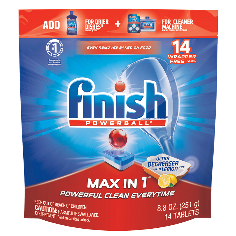 Finish Powerball Max in 1 Dishwasher Detergent Tabs 14ct