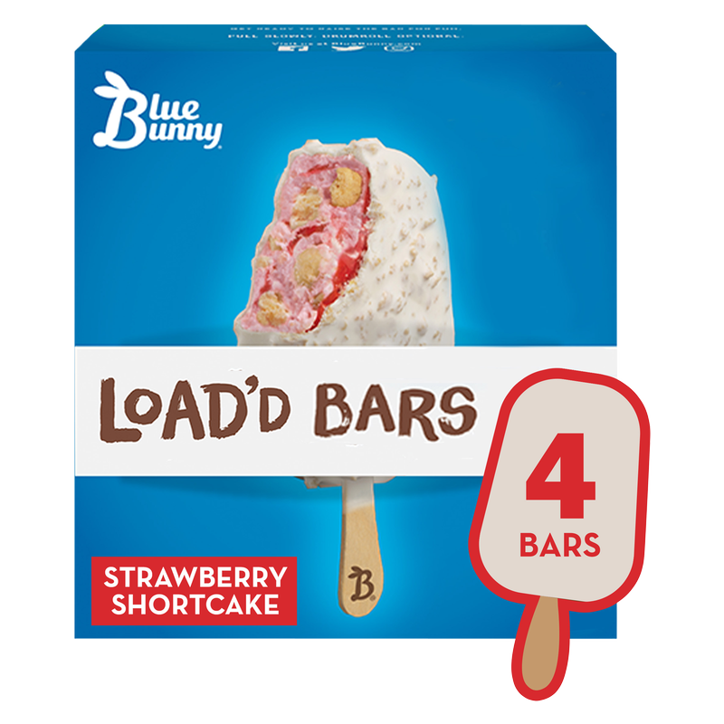 Blue Bunny Strawberry Shortcake Load'd Bars 4ct