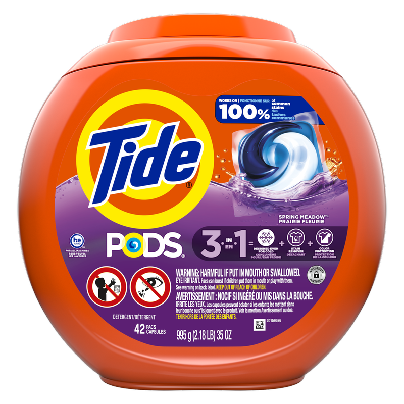 Tide PODS Liquid Laundry Detergent Pacs Spring Meadow Scent 42ct