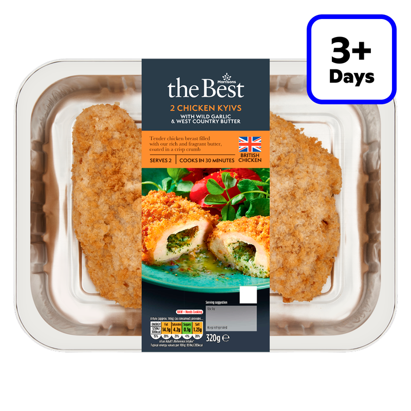 Morrisons The Best 2 Chicken Kievs with Wild Garlic & West Country Butter, 320g