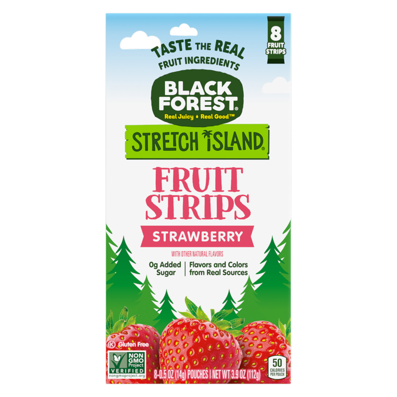 Black Forest Stretch Island Strawberry Fruit Strips, 8ct