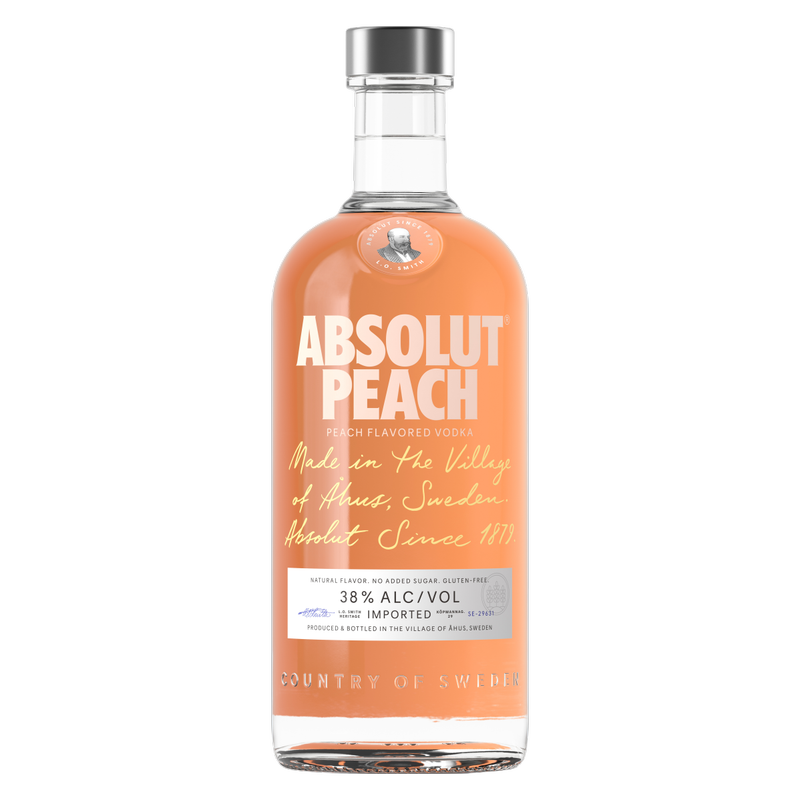 ABSOLUT Peach Flavored Vodka 750 ML 76 Proof
