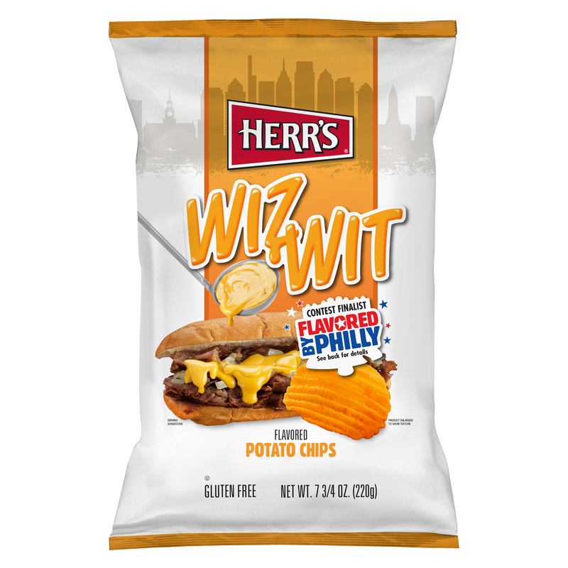 Herr's Flavored by Philly Wiz Wit Potato Chips 7.75oz