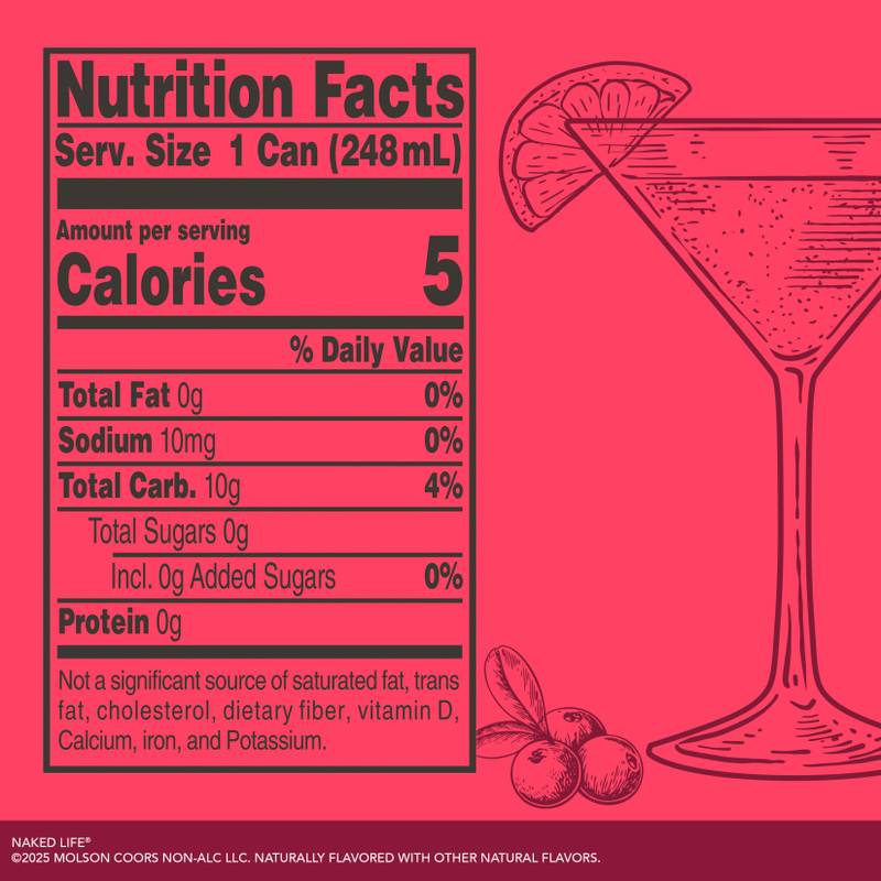 Naked Life Non-Alcoholic Cosmo 4pk 8.4oz Can