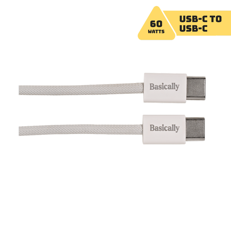 Basically 60W USB-C Woven Charge Cable (3ft)