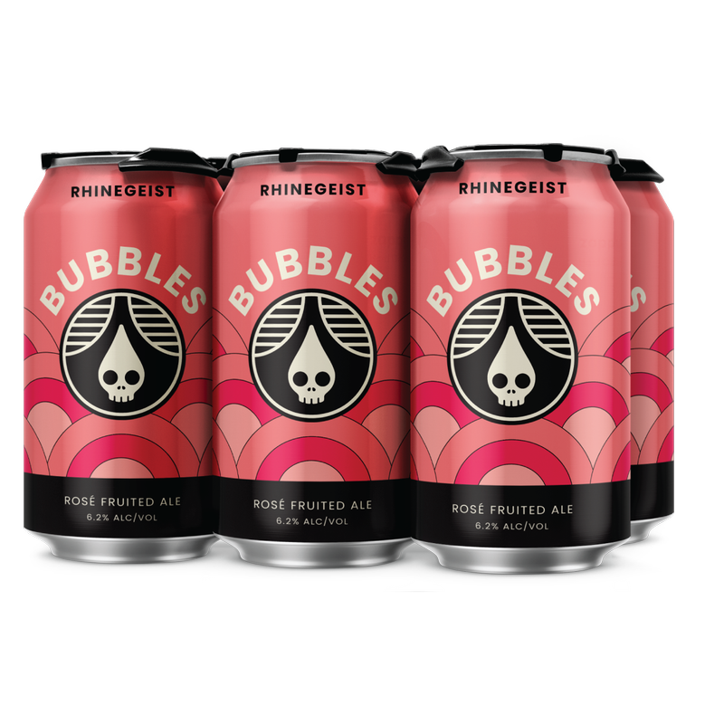 Rhinegeist Bubbles Rosé Fruited Ale, paquete de 6 latas de 12 oz, Alc. 6.2% Vol.