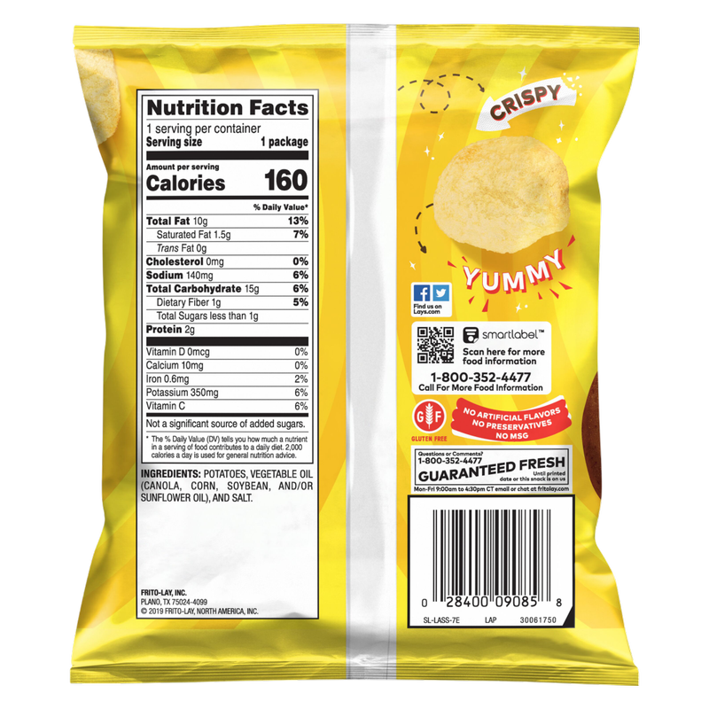  Lays Potato Chips Classic 1 Oz