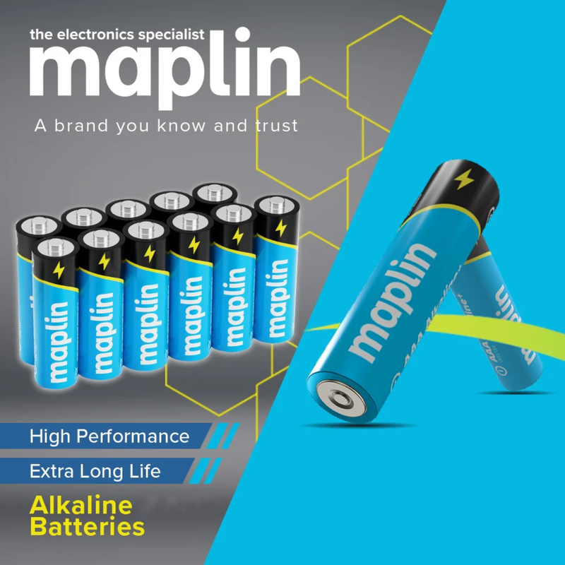 Maplin 10 AA Extra Long Life Batteries, 10pcs