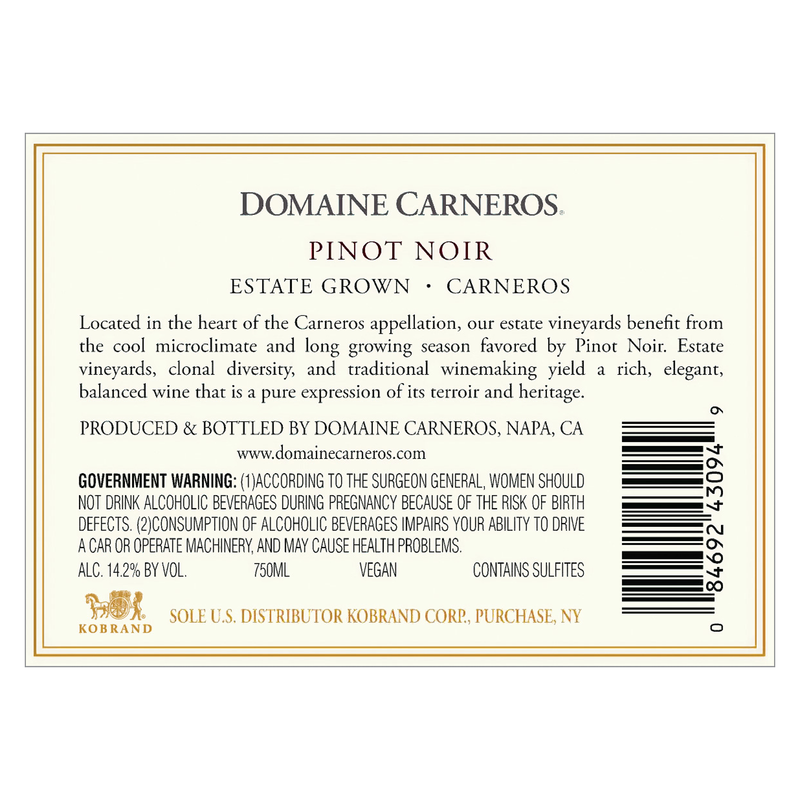 Domaine Carneros Pinot Noir (750 ML)
