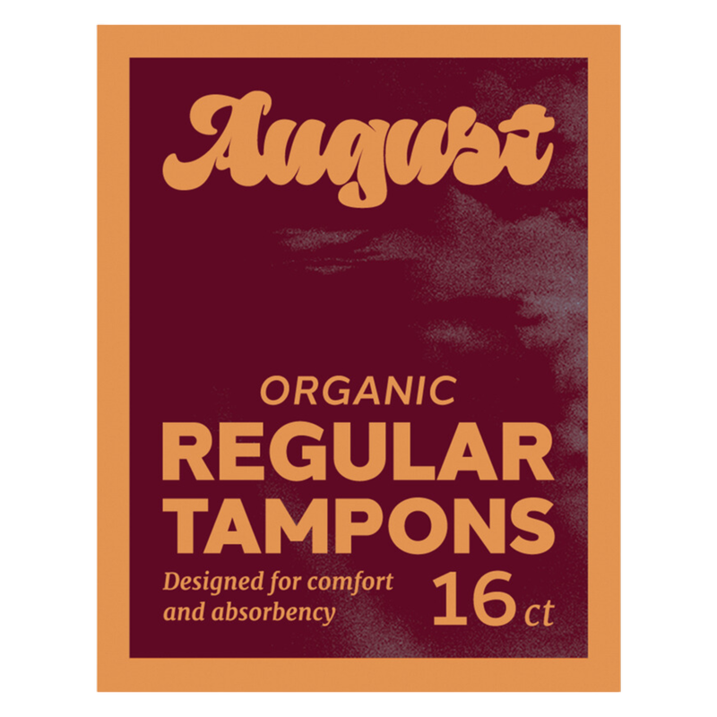 August Regular Organic Tampons 16ct