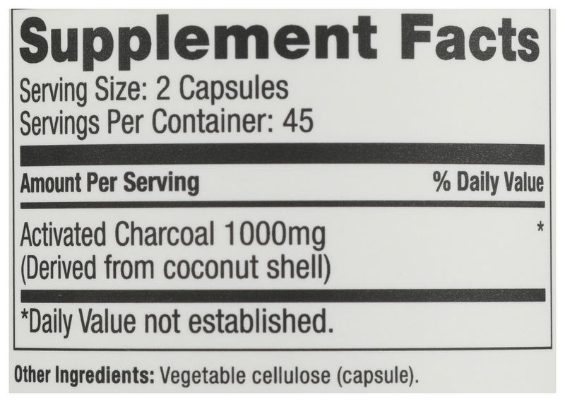 Bulletproof Coconut Charcoal Gas Relief 90ct