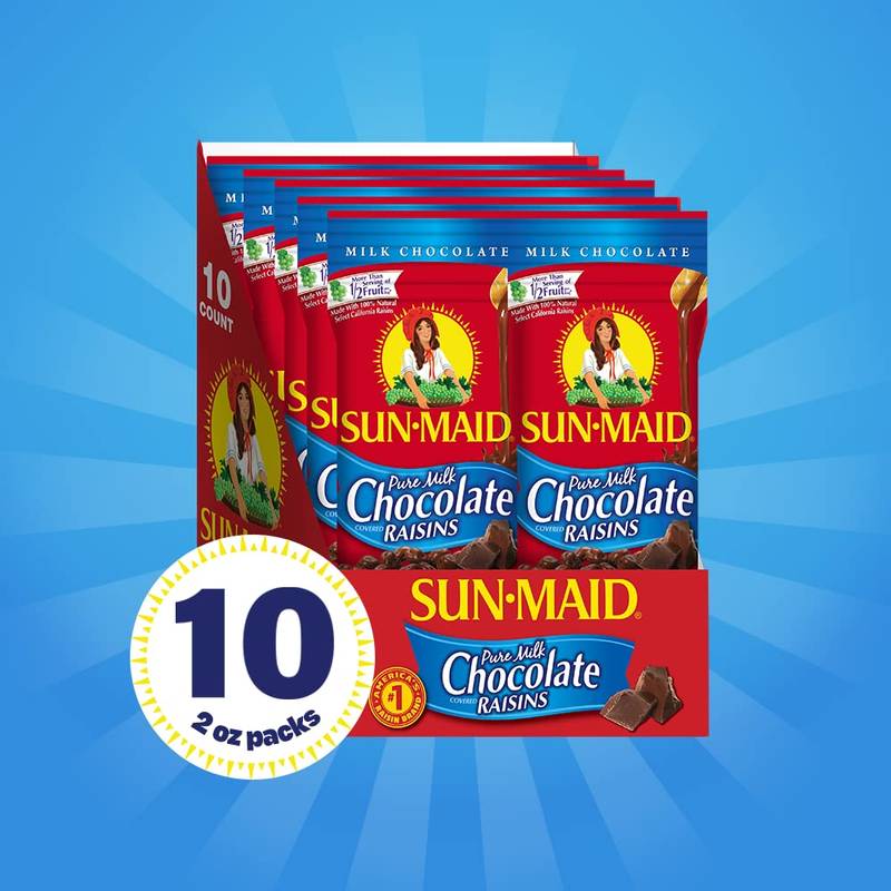 Sun-Maid Milk Chocolate Covered Raisins, 2oz 10ct