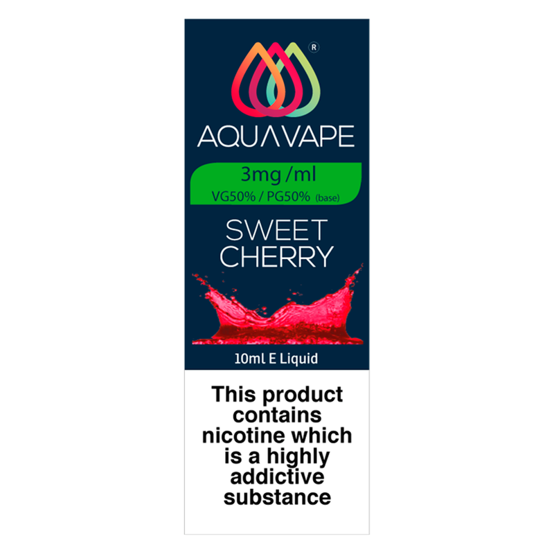 Aqua Vape Sweet Cherry E-Liquid 3mg/ml, 10ml
