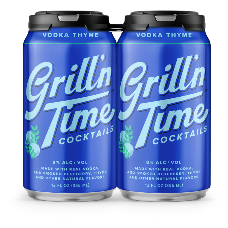 Grill'N Time Vodka Thyme 4pk 12oz Can 8%ABV