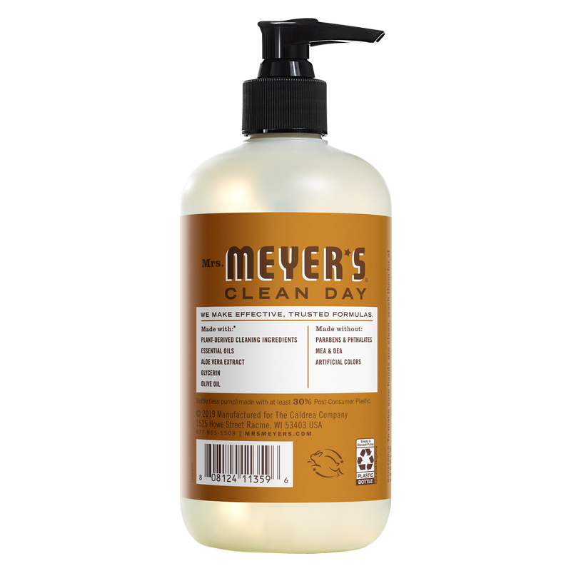 Mrs. Meyer's Clean Day Liquid Hand Soap, Acorn Spice Scent, 12.5 Ounce Bottle