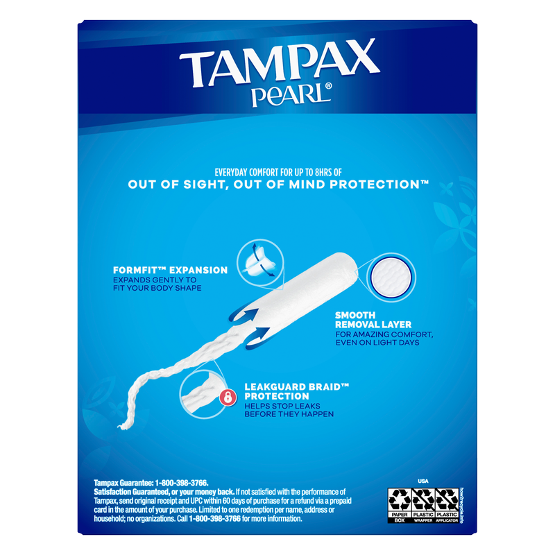 Tampax Pearl Plastic Tampons Super Unscented 18ct