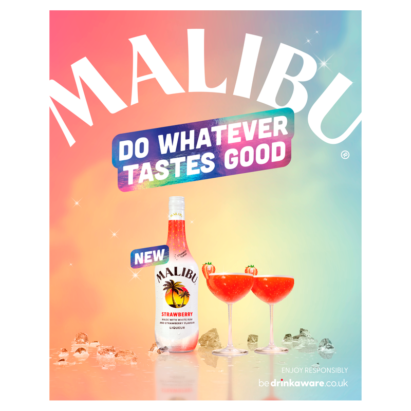 Malibu Strawberry Rum, 70cl