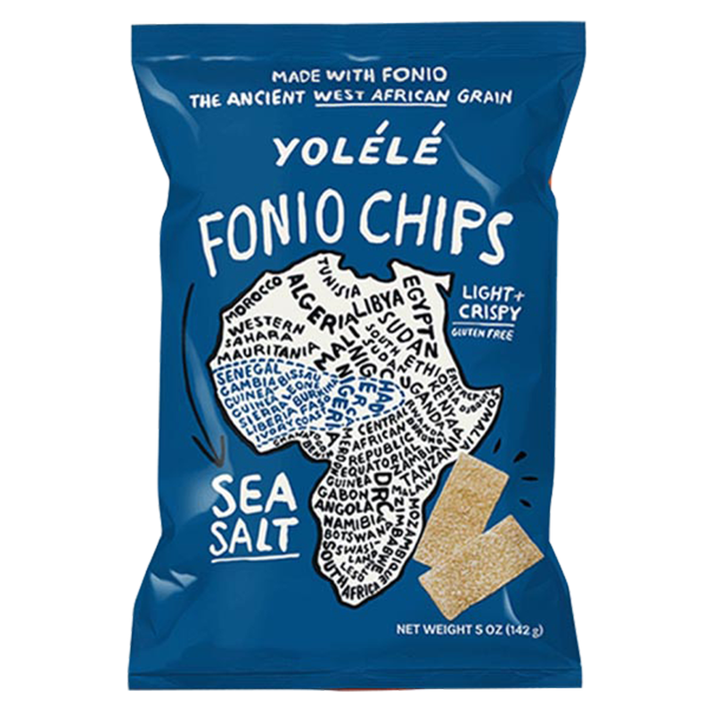 Yolélé Sea Salt Fonio Chips 5oz Bags