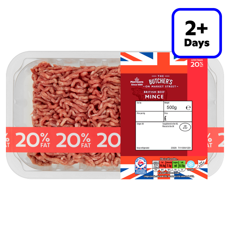 Morrisons British 20% Beef Steak Mince, 500g