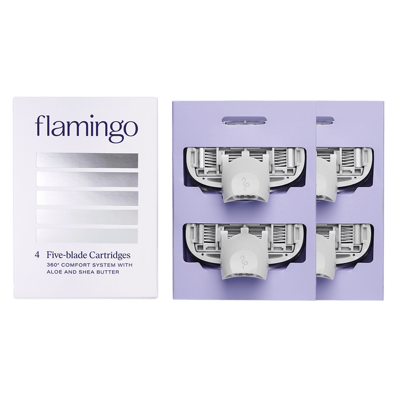 Flamingo Women's 5-Blade Razor Refill Cartridges 4ct