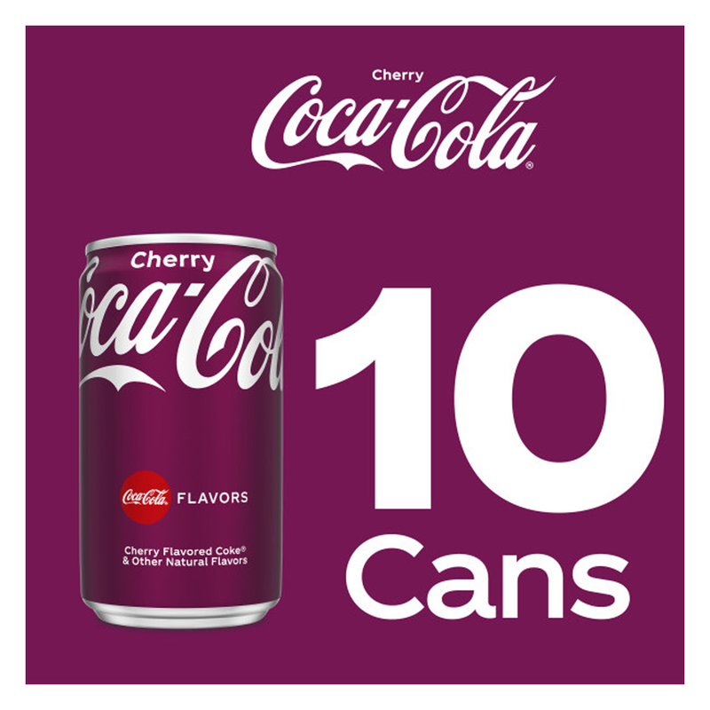 Cherry Coke Mini Cans 10pk 7.5oz Can