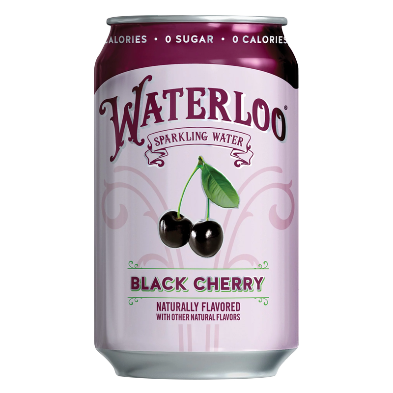 Waterloo Sparkling Black Cherry Water 12pk 12oz Can