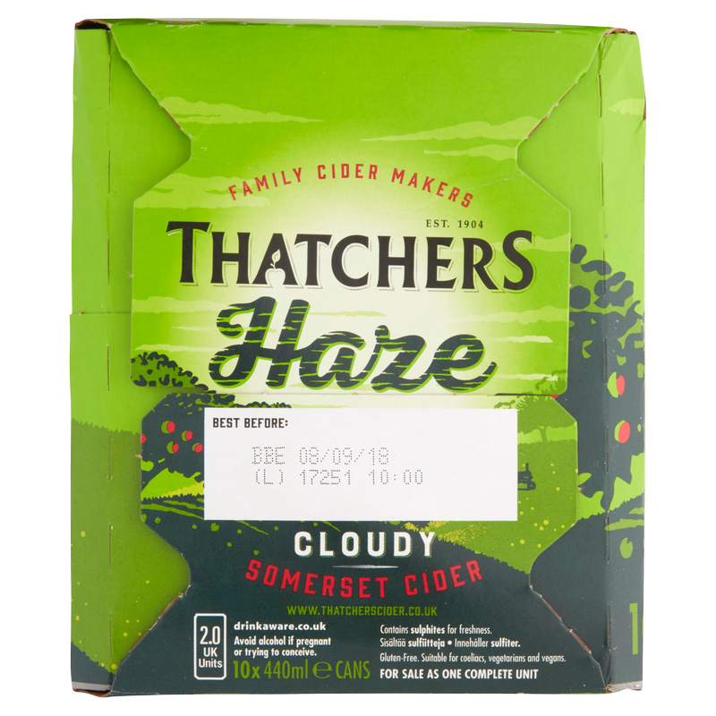 Thatchers Haze Cloudy Cider, 10 x 440ml