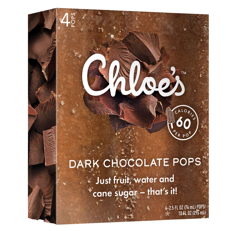 Chloe's Pops Dark Chocolate 4ct