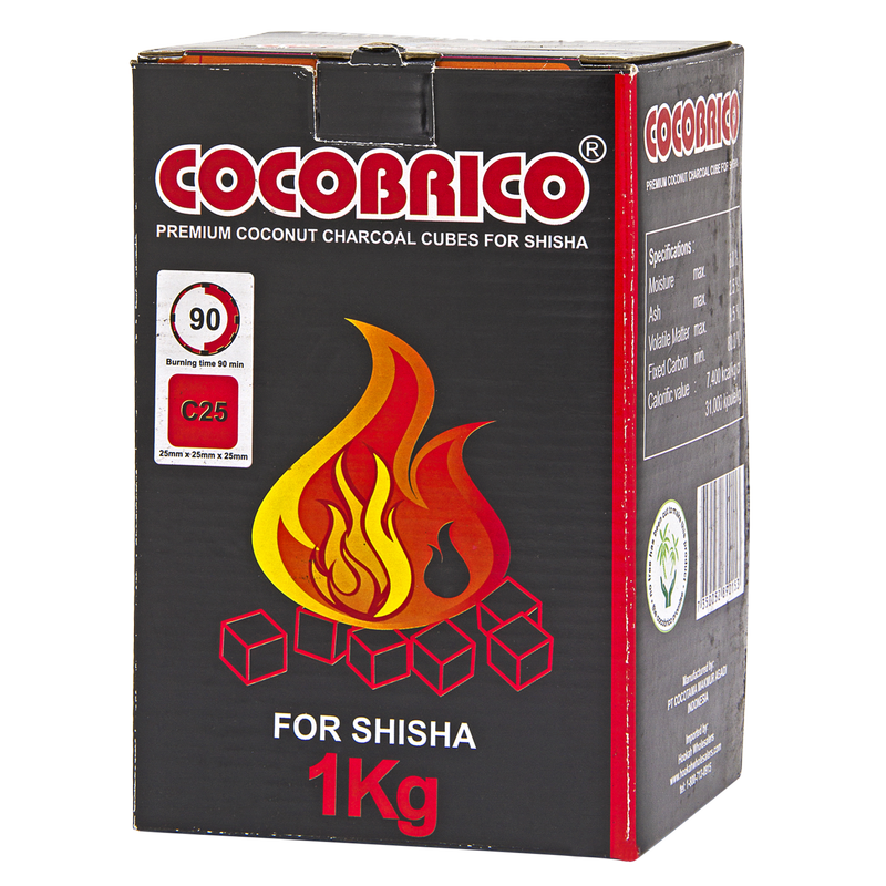 Coco Brico Hookah Charcoal Cubes 72pc 1Kg