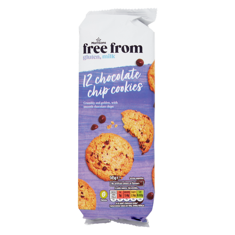 Morrisons Free From 12 Chocolate Chip Cookies, 145g