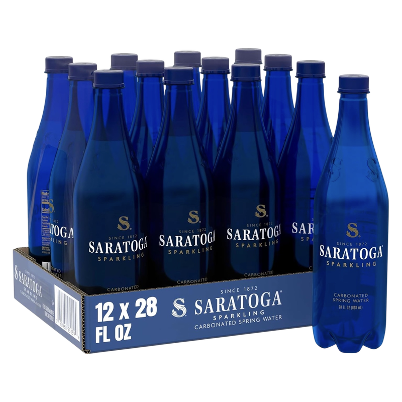 Saratoga Sparkling Spring Water 12pk 28oz Glass Bottle 