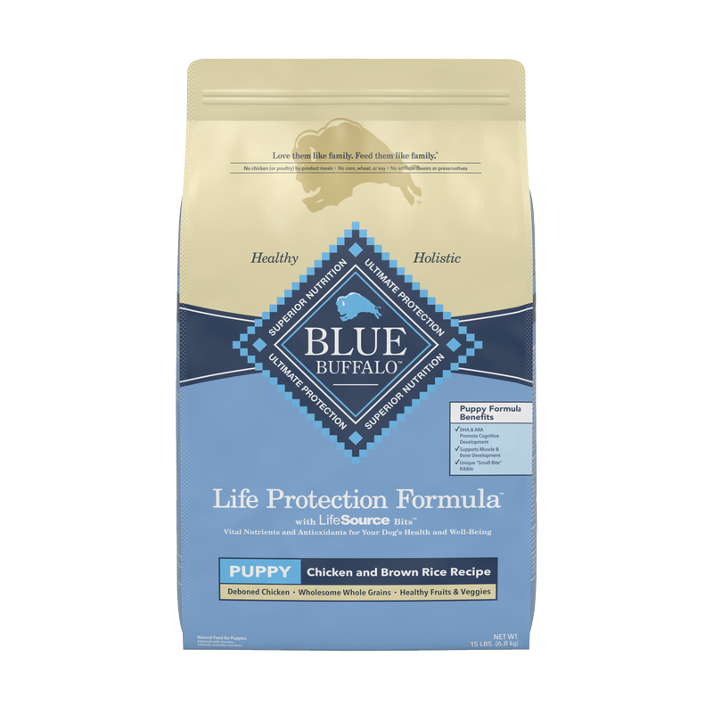 Blue Buffalo Chicken & Brown Rice Dry Puppy Food 15lb
