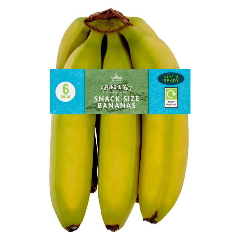 Morrisons Snack Size Bananas, 6pcs