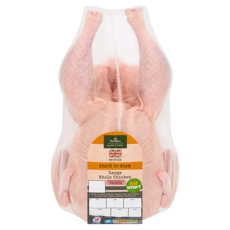 Morrisons Whole Large Chicken 1.7-1.9Kg, 1pcs
