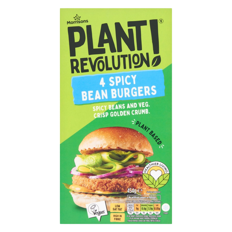 Morrisons Plant Revolution 4 Spicy Nacho Bean Burgers, 454g
