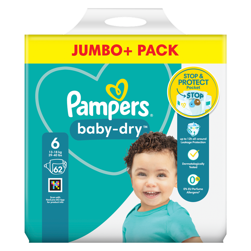 Pampers Baby-Dry Size 6, 62pcs