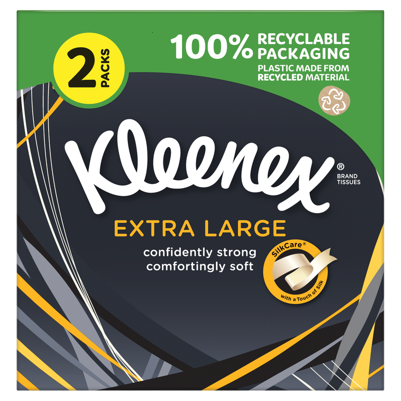 Kleenex Extra Large Tissues 2 X 44pk, 2pcs